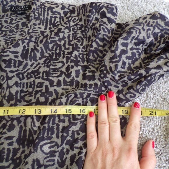 Sigrid Olsen linen blend shirt L - Picture 6 of 7